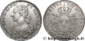 LOUIS XVI
Type : Demi-écu dit "aux branches d'olivier" 
Date : 1791 
Mint name / Town : Paris 
Metal : silver 
Millesimal fineness : 917  ‰
Diameter :...