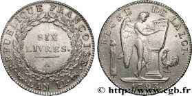 THE CONVENTION
Type : Six livres dit "au génie" 
Date : 1793 
Mint name / Town : Paris 
Metal : silver 
Millesimal fineness : 917  ‰
Diameter : 38  mm...