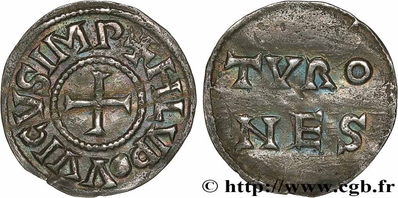 LOUIS THE PIOUS
Type : Denier 
Date : c. 819-822 
Mint name / Town : Tours 
Meta...