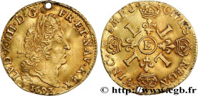 LOUIS XIV "THE SUN KING"
Type : Demi-louis d'or aux quatre L 
Date : 1693 
Mint name / Town : Tours 
Metal : gold 
Millesimal fineness : 917  ‰
Diamet...