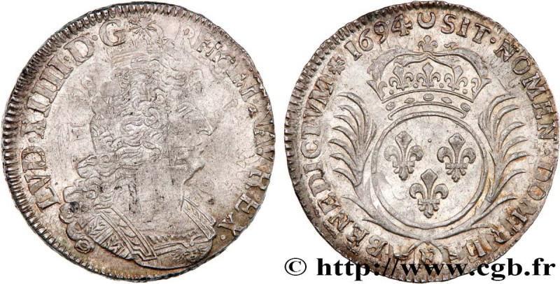 LOUIS XIV "THE SUN KING"
Type : Demi-écu aux palmes 
Date : 1694 
Mint name / To...