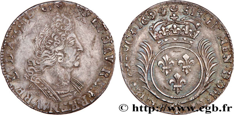 LOUIS XIV "THE SUN KING"
Type : Quart d'écu aux palmes 
Date : 1694 
Mint name /...