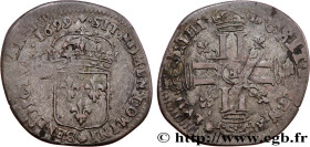LOUIS XIV "THE SUN KING"
Type : Pièce de 15 deniers aux huit L 
Date : 1699 
Mint name / Town : Tours 
Metal : billon 
Millesimal fineness : 208  ‰
Di...