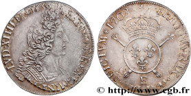 LOUIS XIV "THE SUN KING"
Type : Écu aux insignes 
Date : 1703 
Mint name / Town : Tours 
Metal : silver 
Millesimal fineness : 917  ‰
Diameter : 41,5 ...