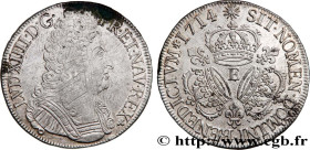 LOUIS XIV "THE SUN KING"
Type : Écu aux trois couronnes 
Date : 1714 
Mint name / Town : Tours 
Quantity minted : 84969 
Metal : silver 
Millesimal fi...