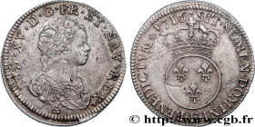 LOUIS XV THE BELOVED
Type : Quart d'écu dit "vertugadin" 
Date : 1716 
Mint name / Town : Tours 
Quantity minted : 212387 
Metal : silver 
Millesimal ...