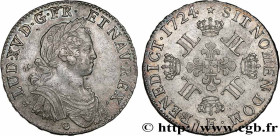 LOUIS XV THE BELOVED
Type : Écu aux huit L 
Date : 1724 
Mint name / Town : Tours 
Quantity minted : 204107 
Metal : silver 
Millesimal fineness : 917...