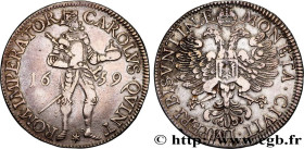 TOWN OF BESANCON - COINAGE STRUCK IN THE NAME OF CHARLES V
Type : Daldre 
Date : 1659 
Mint name / Town : Besançon 
Metal : silver 
Millesimal finenes...