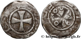 PICARDY - COUNTY OF PONTHIEU - GUY I
Type : Denier 
Date : n.d. 
Mint name / Town : Abbeville 
Metal : silver 
Diameter : 20  mm
Orientation dies : 6 ...