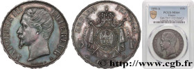SECOND EMPIRE
Type : 5 francs Napoléon III, tête nue 
Date : 1856 
Mint name / Town : Paris 
Quantity minted : 4768445 
Metal : silver 
Millesimal fin...