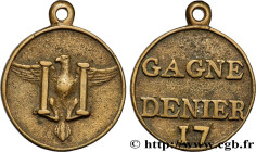 LOUIS XVIII
Type : Médaille de métier, Gagne denier 
Date : n.d. 
Mint name / Town : Besançon 
Metal : alloy 
Diameter : 53,5  mm
Weight : 38,03  g.
E...