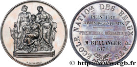 ART, PAINTING AND SCULPTURE
Type : Médaille, Peinture, grandes figures peintes, École Nationale des Beaux-Arts 
Date : 1876 
Metal : silver 
Diameter ...