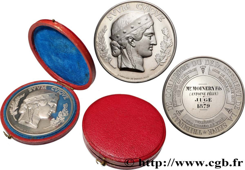 SECOND REPUBLIC
Type : Médaille, Tribunal de Commerce 
Date : 1879 
Metal : silv...