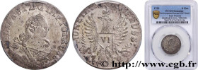 GERMANY - RUSSIAN OCCUPATION OF EAST PRUSSIA - ELISABETH I
Type : 6 Gröscher 
Date : 1759 
Quantity minted : 3795000 
Metal : silver 
Diameter : 23  m...