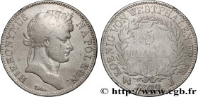 GERMANY - KINGDOM OF WESTPHALIA - JÉRÔME NAPOLÉON
Type : 5 Franken 
Date : 1809 
Mint name / Town : Cassel 
Quantity minted : - 
Metal : silver 
Mille...