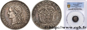 COLOMBIA - REPUBLIC OF COLOMBIA
Type : Essai de 1 Decimo par Auguste Barre 
Date : 1873 
Mint name / Town : Medellin 
Metal : silver 
Diameter : 18,10...