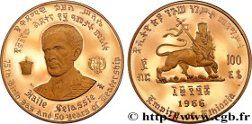 ETHIOPIA
Type : 100 Dollars Proof 75e anniversaire et 50 ans de règne de Hailé Selassié 
Date : 1966 
Quantity minted : 15000 
Metal : gold 
Millesima...