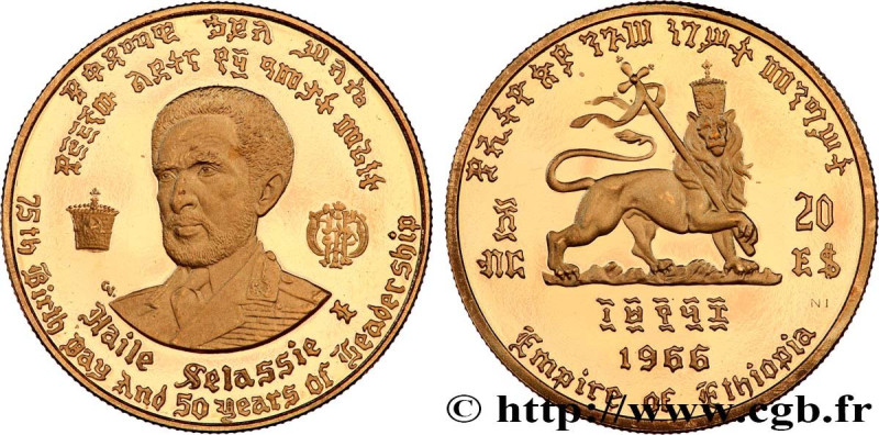 ETHIOPIA
Type : 20 Dollars Proof empereur Hailé Sélassié 
Date : 1966 
Quantity ...