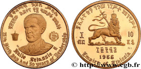 ETHIOPIA
Type : 10 Dollars Proof empereur Hailé Sélassié 
Date : 1966 
Quantity minted : 28000 
Metal : gold 
Millesimal fineness : 900  ‰
Diameter : ...