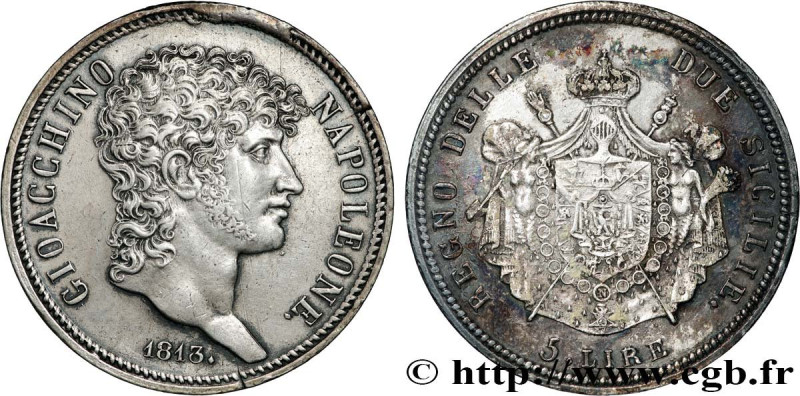 ITALY - KINGDOM OF NAPLES - JOACHIM MURAT
Type : 5 Lire 
Date : 1813 
Mint name ...