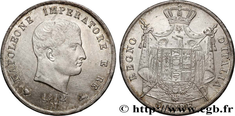 ITALY - KINGDOM OF ITALY - NAPOLEON I
Type : 5 Lire 
Date : 1812 
Mint name / To...