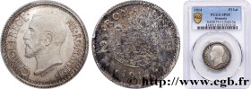 ROMANIA - CHARLES I
Type : Essai 2 Lei 
Date : 1914 
Quantity minted : - 
Metal : silver 
Millesimal fineness : 835  ‰
Diameter : 27  mm
Orientation d...