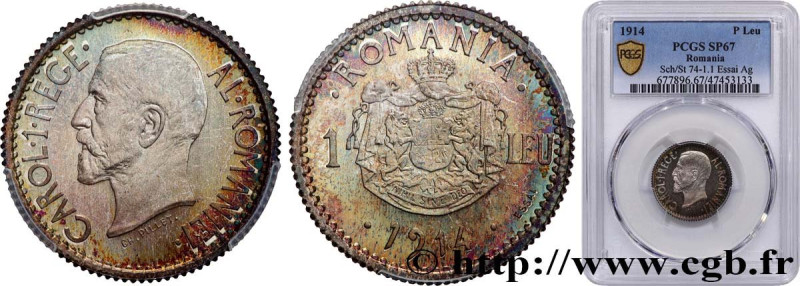 ROMANIA - CHARLES I
Type : Essai 1 Leu 
Date : 1914 
Quantity minted : - 
Metal ...