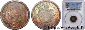 ROMANIA - CHARLES I
Type : Essai 50 Bani  
Date : 1914 
Quantity minted : - 
Metal : silver 
Millesimal fineness : 835  ‰
Diameter : 18  mm
Orientatio...
