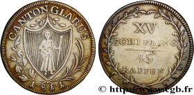 SWITZERLAND - CANTON OF GLARUS
Type : 15 Schilling (45 Rappen)  
Date : 1811 
Quantity minted : - 
Metal : billon 
Diameter : 26  mm
Orientation dies ...