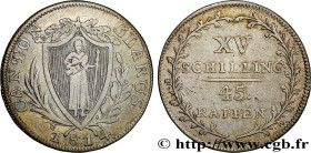 SWITZERLAND - CANTON OF GLARUS
Type : 15 Schilling (45 Rappen)  
Date : 1814 
Quantity minted : - 
Metal : billon 
Diameter : 26  mm
Orientation dies ...