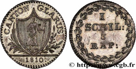 SWITZERLAND - CANTON OF GLARUS
Type : 1 Schilling (3 Rappen)  
Date : 1810 
Quantity minted : - 
Metal : billon 
Diameter : 20  mm
Orientation dies : ...