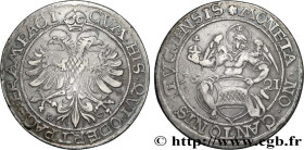 SWITZERLAND - CANTON OF ZUG
Type : Thaler 
Date : 1621 
Metal : silver 
Diameter : 41  mm
Orientation dies : 6  h.
Weight : 28,61  g.
Edge : lisse 
Ra...