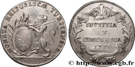 SWITZERLAND - REPUBLIC OF ZÜRICH
Type : 1 Thaler Zurich 
Date : 1776 
Quantity minted : - 
Metal : silver 
Diameter : 41  mm
Orientation dies : 12  h....
