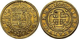 CARLOS II. Segovia. 4 escudos. 1683. BR. EBC- o algo mejor. Atractiva. Rarísima