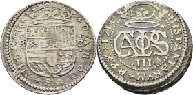 CARLOS III Archiduque. Barcelona. 2 reales. 1714. Muy rara