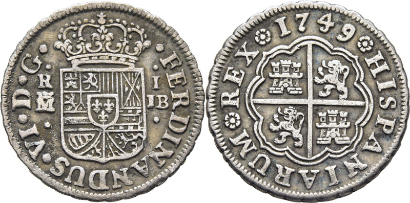 FERNANDO VI. Madrid. Real. 1749 sobre lo que parece ser 5?. Cy no cita sobrefech...