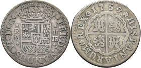 FERNANDO VI. Madrid. 2 reales. 1754. JB. Atractivo