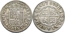 FERNANDO VI. Madrid. 2 reales. 1757. JB