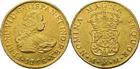 FERNANDO VI. Méjico. 4 escudos. 1756. MM. Muy rara