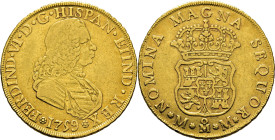 FERNANDO VI. Méjico. 4 escudos. 1759. MM. Rara