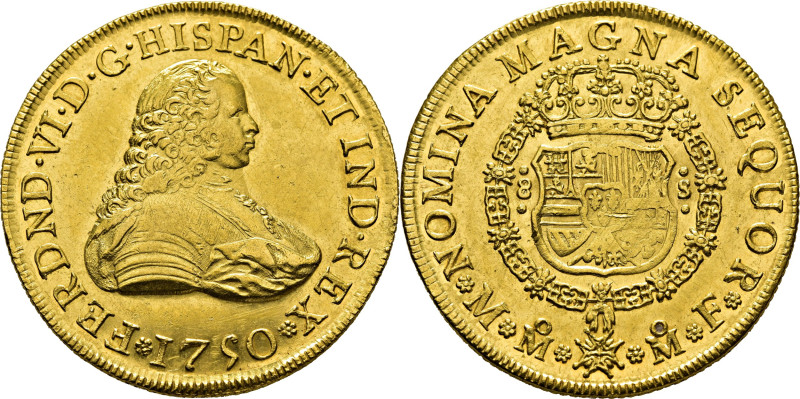 FERNANDO VI. Méjico. 8 escudos. 1750. MF. Cy10862. 27 g. Acuñación central algo ...