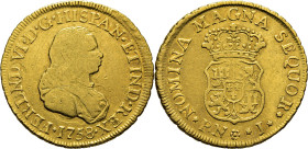 FERNANDO VI. Popayán. 2 escudos. 1758. J. Rara