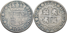 FERNANDO VI. Sevilla. 2 reales. 1754. PJ