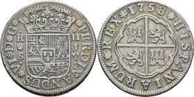 FERNANDO VI. Sevilla. 2 reales. 1758. JV