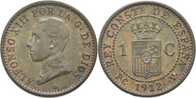 ALFONSO XIII. Madrid. 1 céntimo. 1912*2. PCV. SC