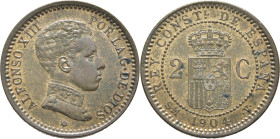 ALFONSO XIII. Madrid. 2 céntimos. 1904*04. SMV. SC-
