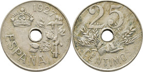 ALFONSO XIII. Madrid. 25 céntimos. 1927. PCS. EBC-