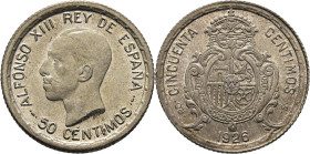 ALFONSO XIII. Madrid. 50 céntimos. 1926. PCS. SC+/SC. Bello ejemplar