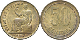 II REPÚBLICA. Madrid. 50 céntimos. 1937*3-6. Orla de puntos. SC