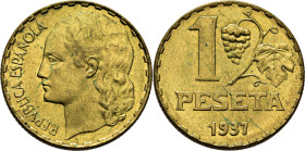 II REPÚBLICA. Madrid. 1 peseta. 1937. SC